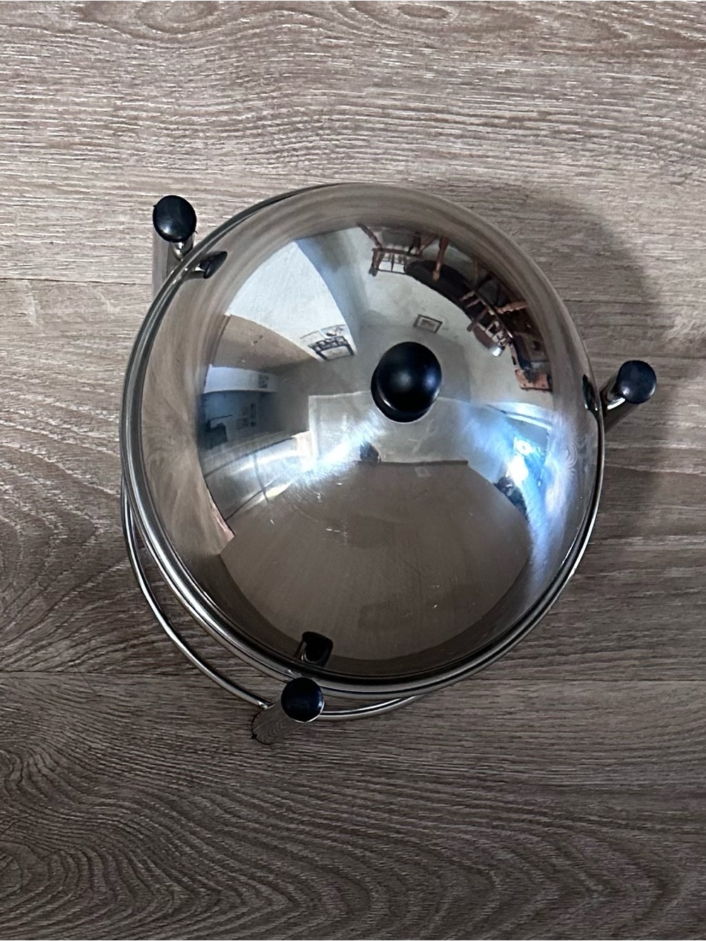 Fondue Stainless Steel Covered Serving Bowl with Lid - Silver